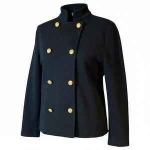 Ralph Lauren double breasted ponte blazer gold buttons military sailor